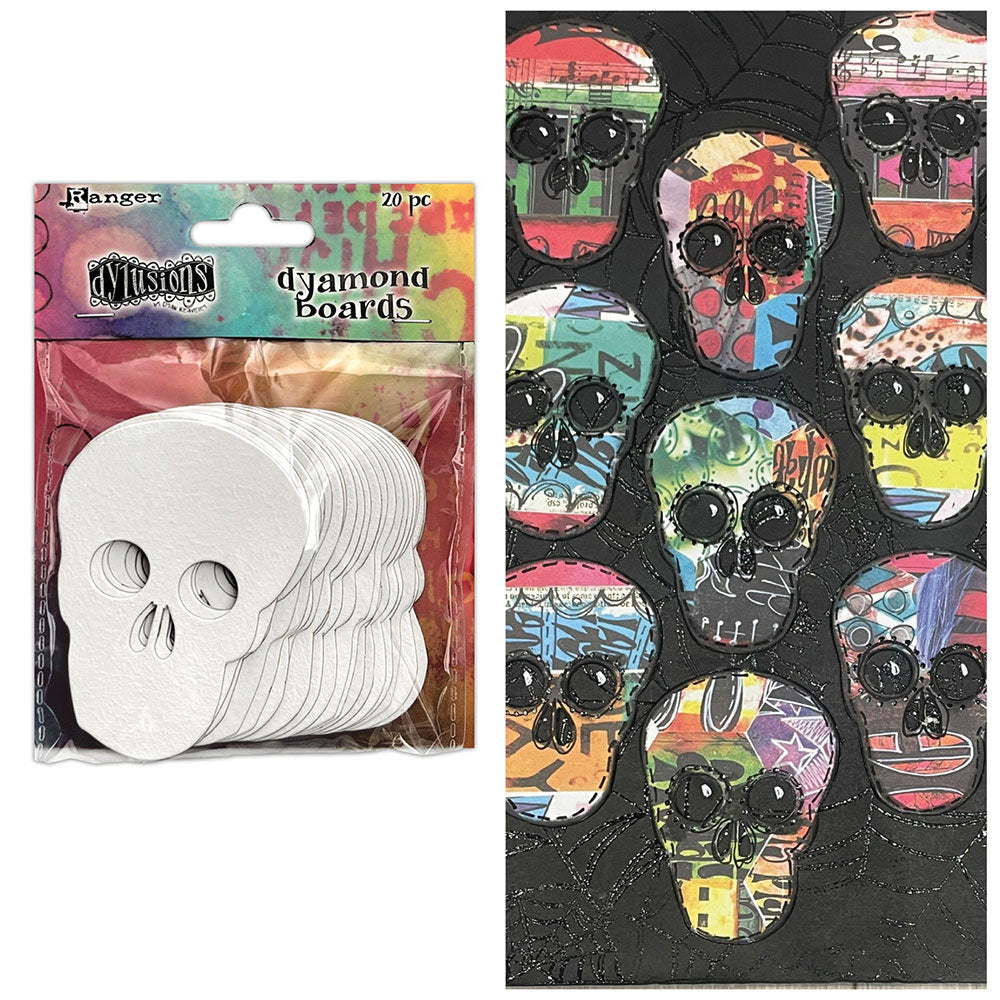 Ranger Dylusions Dyamond Boards Small - Skulls, 20pc