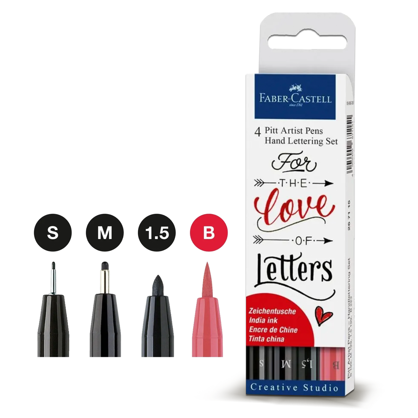 Faber Castell Drawing Pen Pitt Artist Set Handlettering (4pcs)