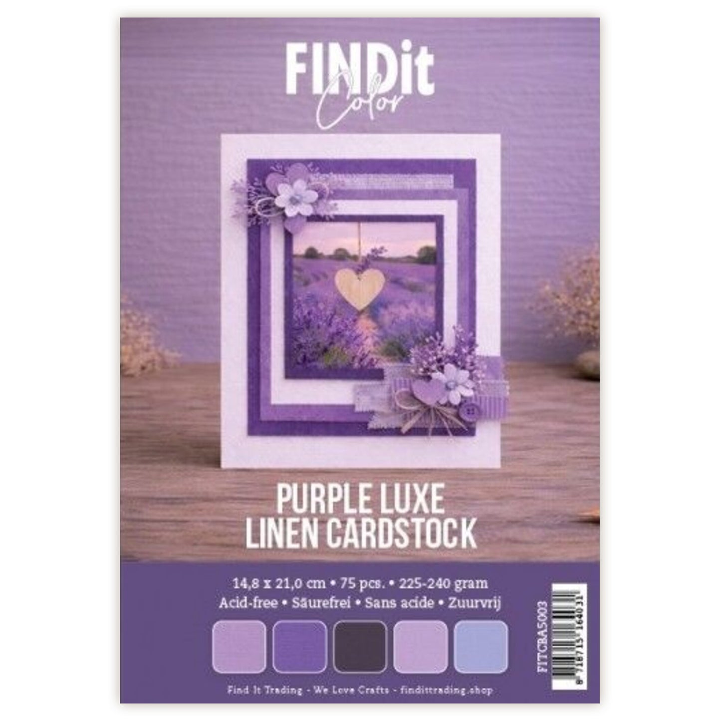 Find It Linen Cardstock A5 Purple Luxe (75pcs)