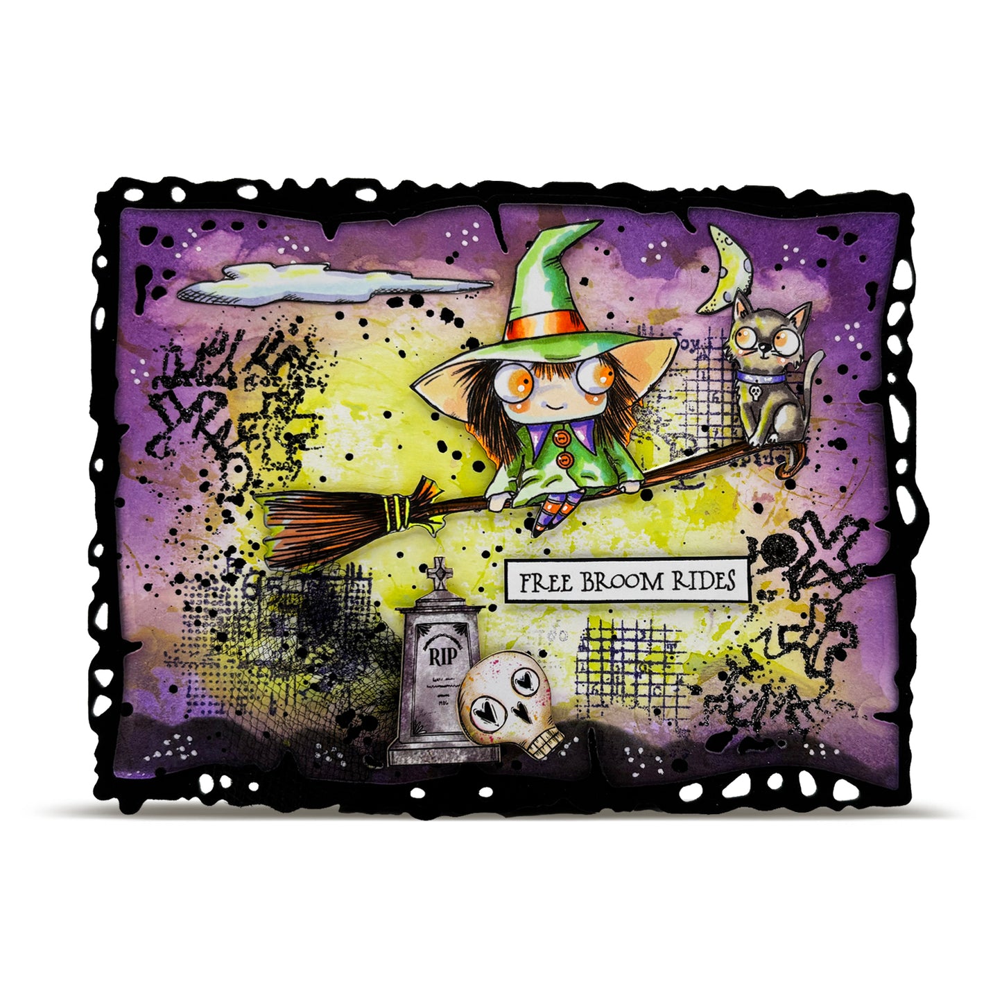 #TP-1298 - A7 Stamp Set - Free Broom Rides