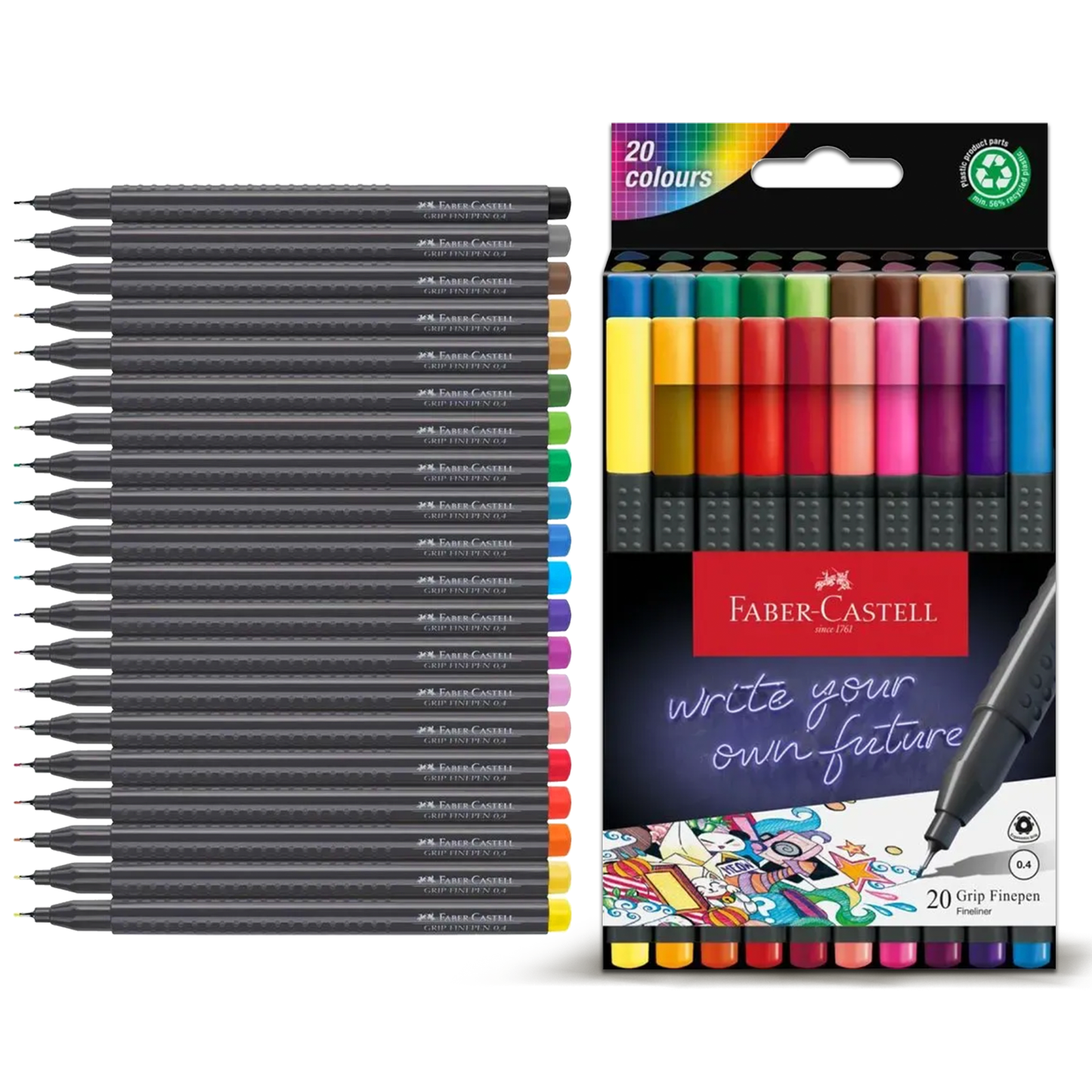 Faber Castell Fineliner 0,4 mm (20pcs)
