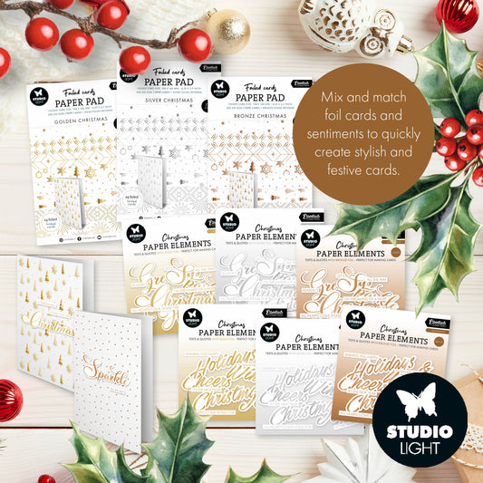 Studio Light Essentials Foiled Cards & Paper Elements Collection