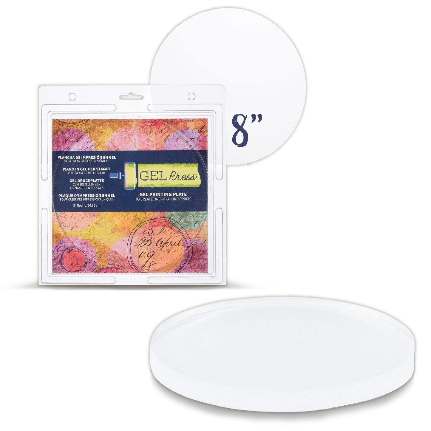 Gel Press Gel Printing Plate Circle 8"