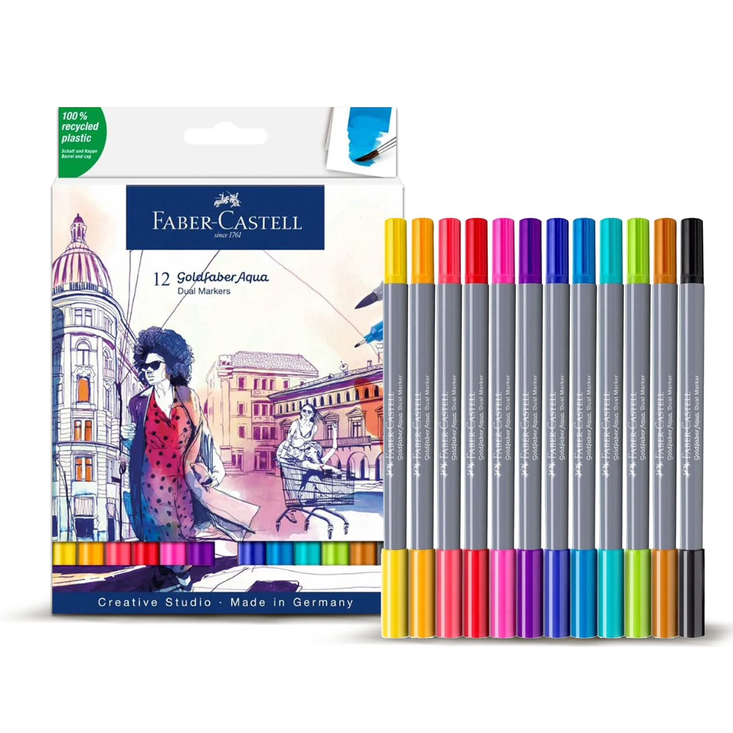 Faber Castell Goldfaber Aqua Dual Markers (12pcs)