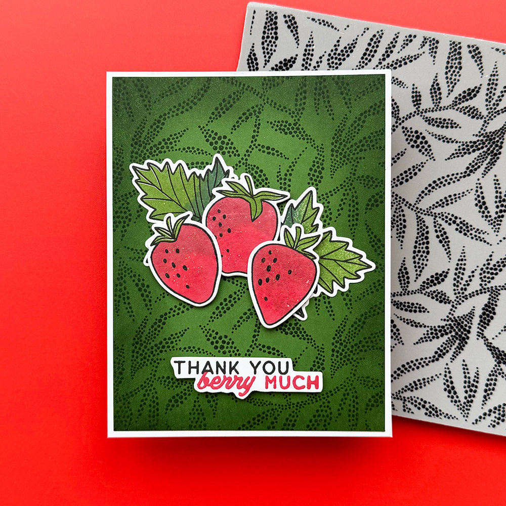 Ranger Simon Hurley create. Background Stamp (6" x 6") - Dotted Leaves