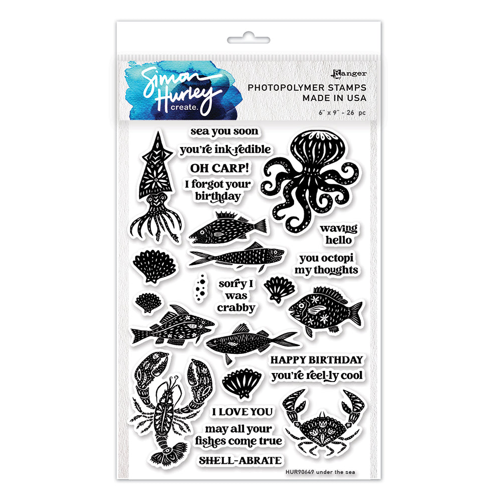 Ranger Simon Hurley create. Photopolymer Stamps (6" x 9") Under The Se ...