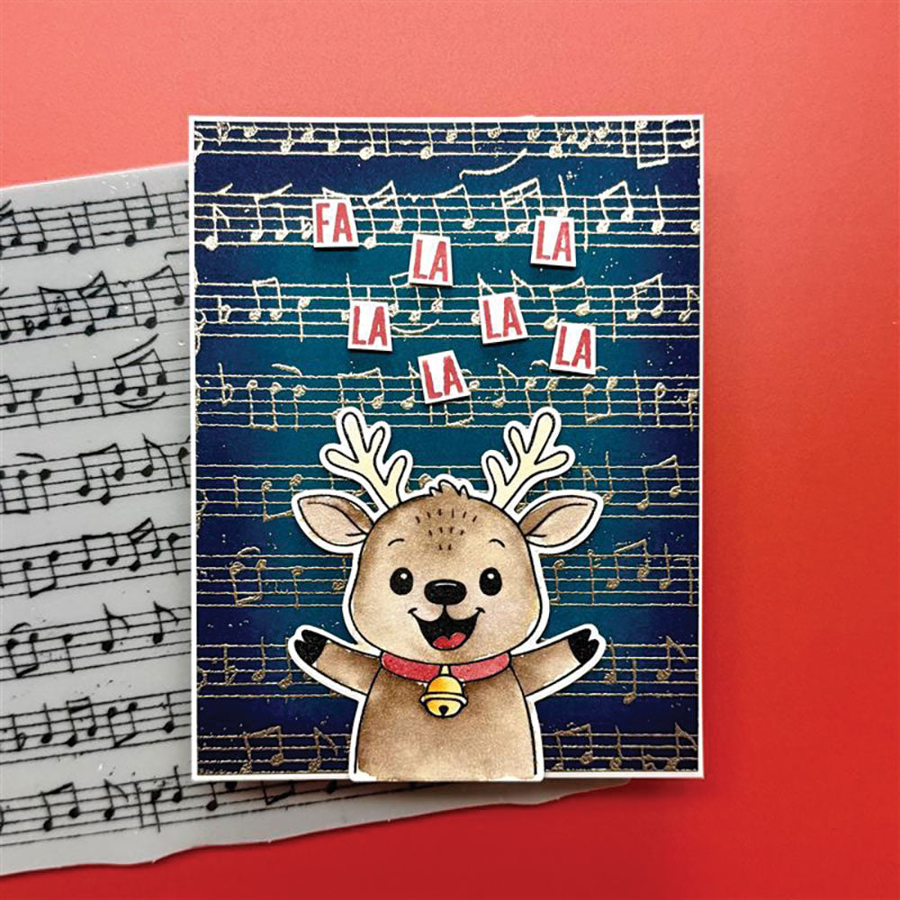 Ranger Simon Hurley create. Background Stamp 6x6" - Sheet Music