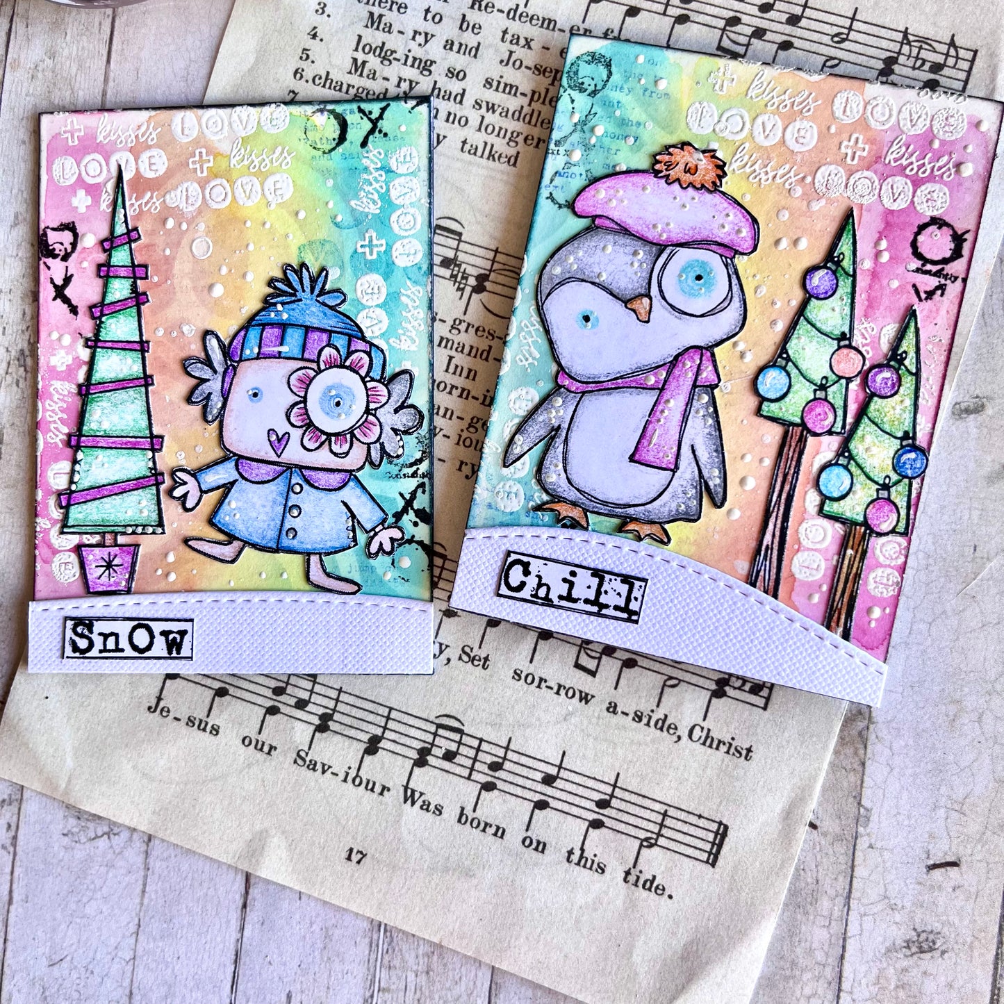 #949 - A6 Stamp Set - Peace Trees