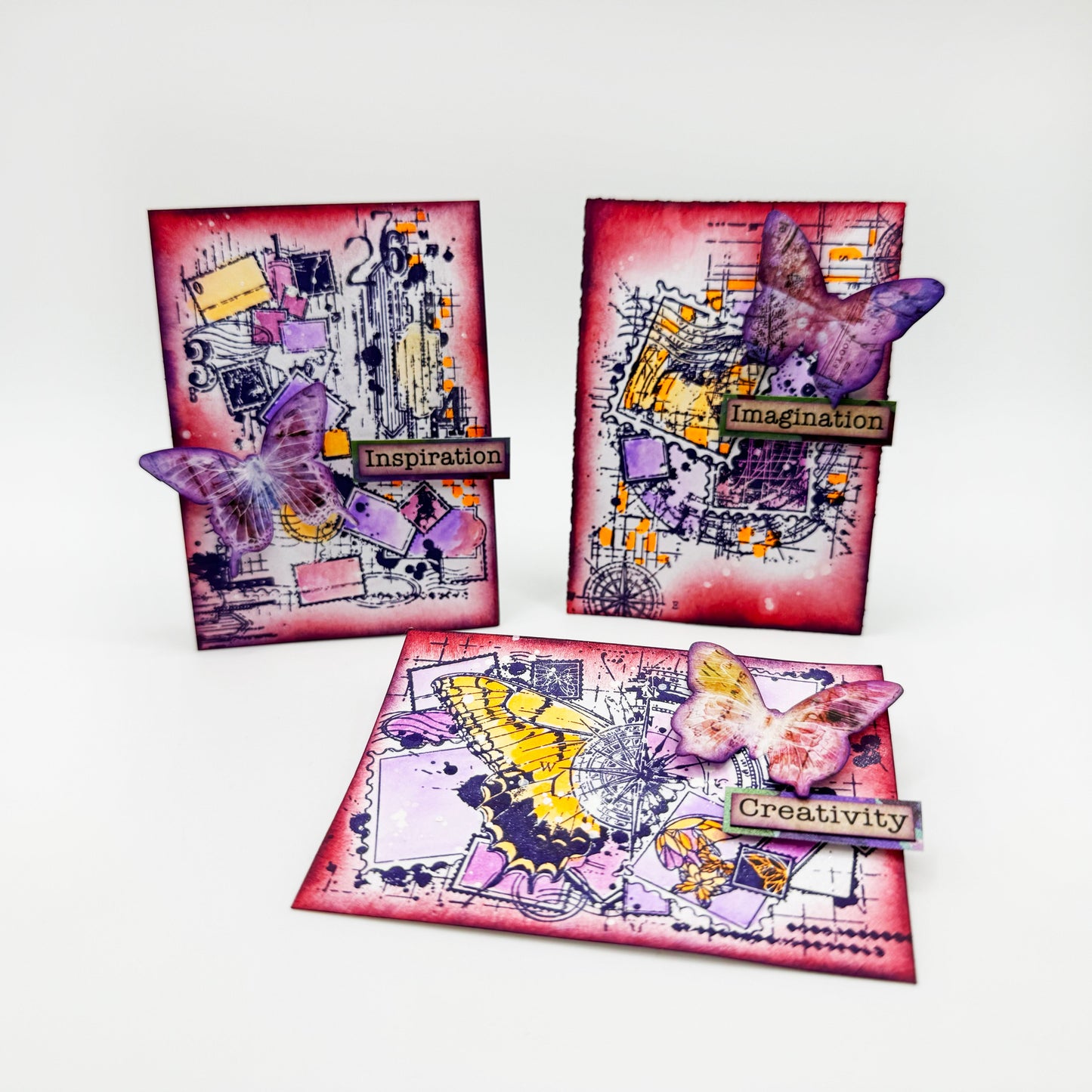 3 x A7 Stamp Sets - Gridlock Gallery, Inked Adventures & Inkblot Chronicles