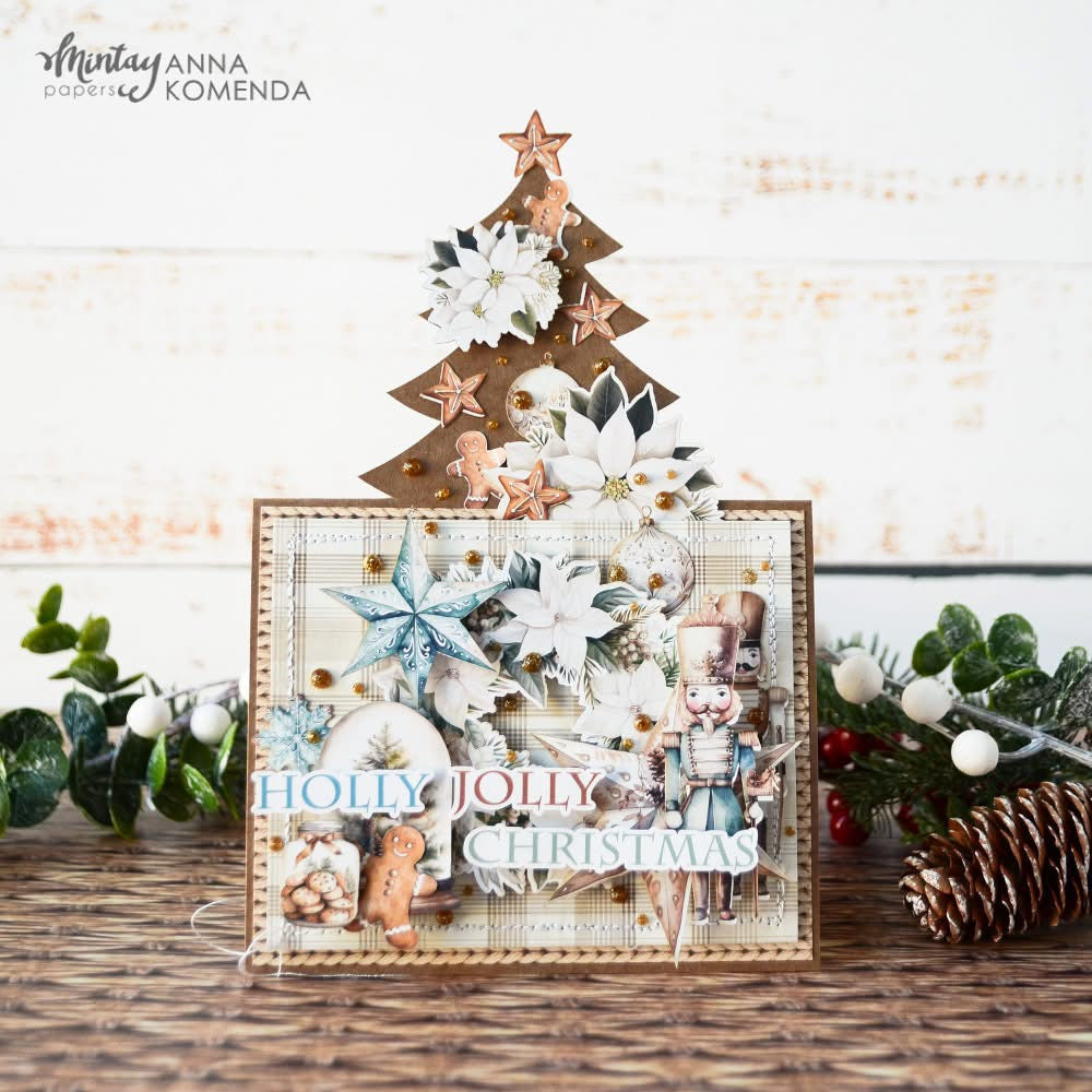 Mintay Basic Christmas Tree Card Base Kraft (5pcs)