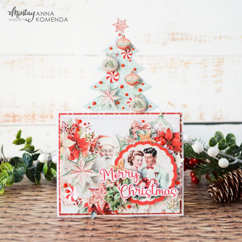 Mintay Basic Christmas Tree Card Base White (5pcs)