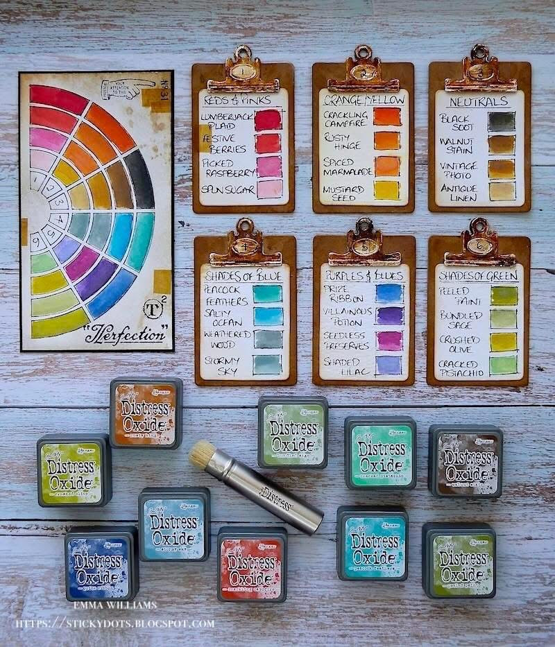 Ranger Tim Holtz Distress® Mini Oxide Ink Pads Kits 1-6 with 3 Brushes