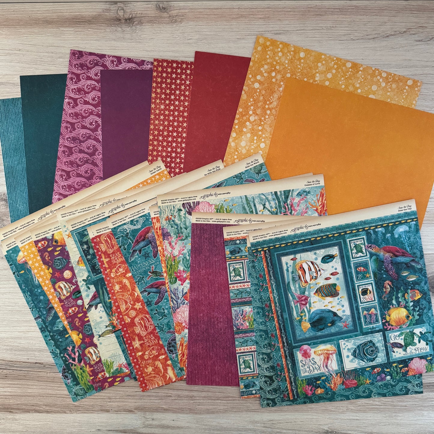 Graphic 45 Seas the Day 8x8 Inch Collection Pack