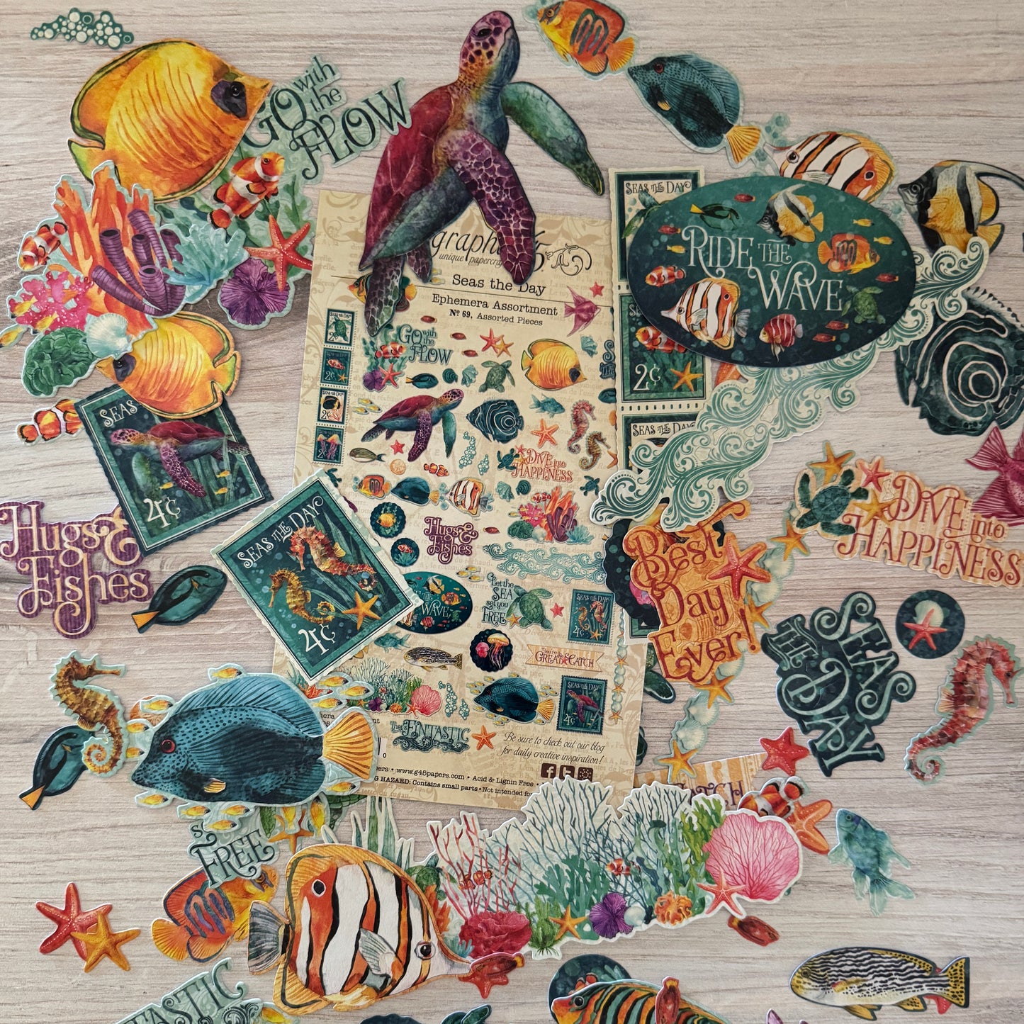 Graphic 45 Seas the Day Ephemera Set