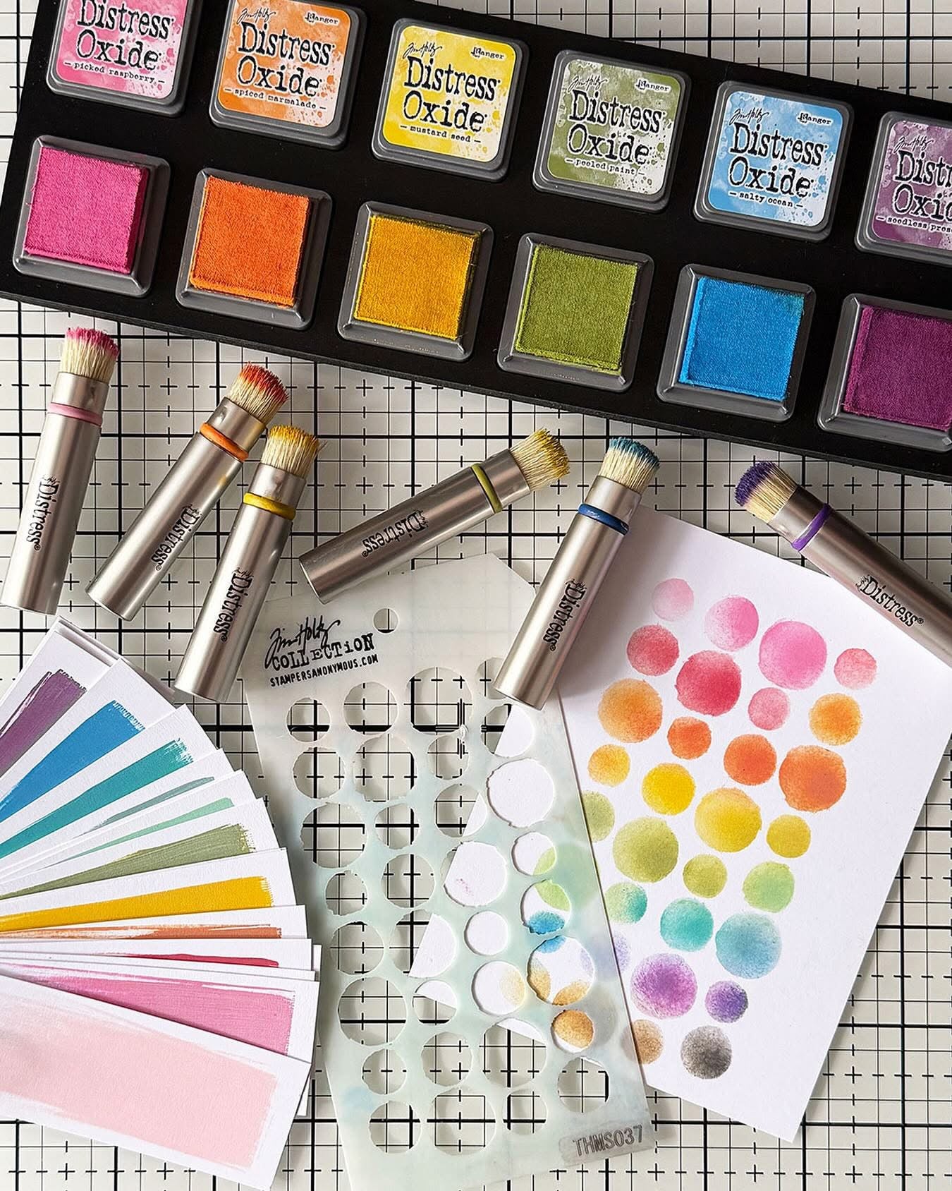 Ranger Tim Holtz Distress® Mini Oxide Ink Pads Kits 1-6 with 2 Storage Tins