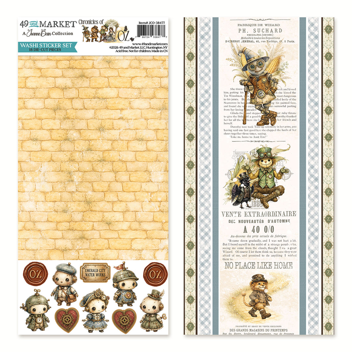 49 And Market Chronicles of Oz Washi Sticker Set