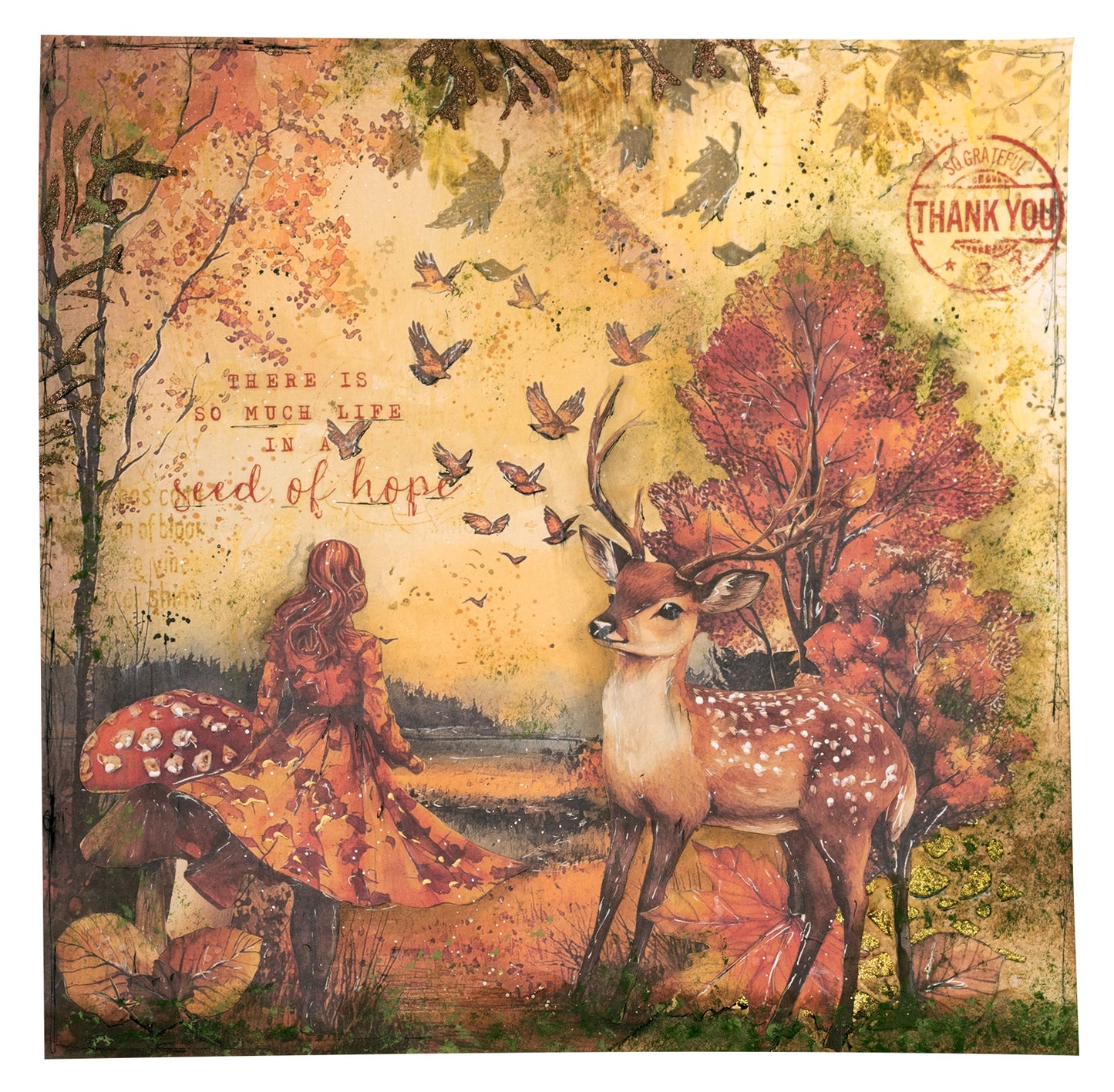 Studio Light Jenine's Mindful Art - Autumn In The Woods - Clear Stamps Autumn Time Has Come