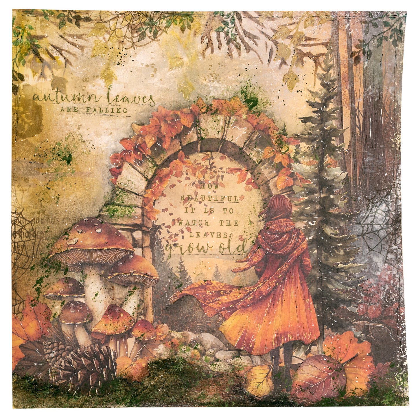 Studio Light Jenine's Mindful Art - Autumn In The Woods - Clear Stamps Autumn Time Has Come