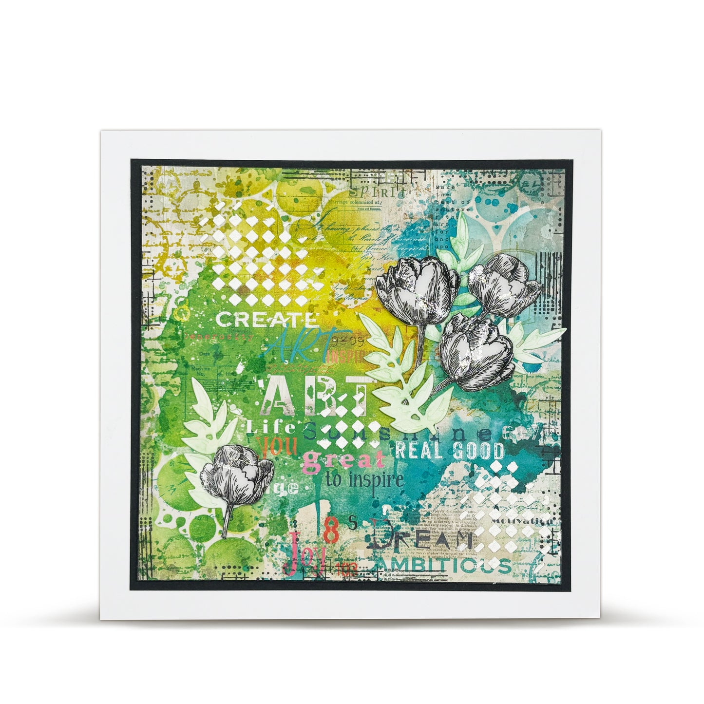 #119 - A4 Stencil - Dote On Diamonds