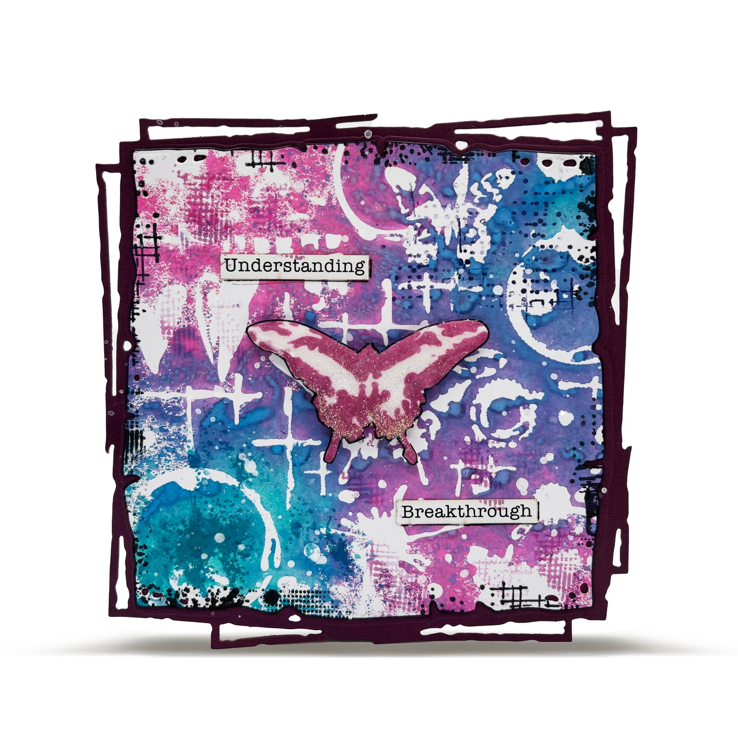 #248 - 6x6 (inch) Stencil - Moths Chaos