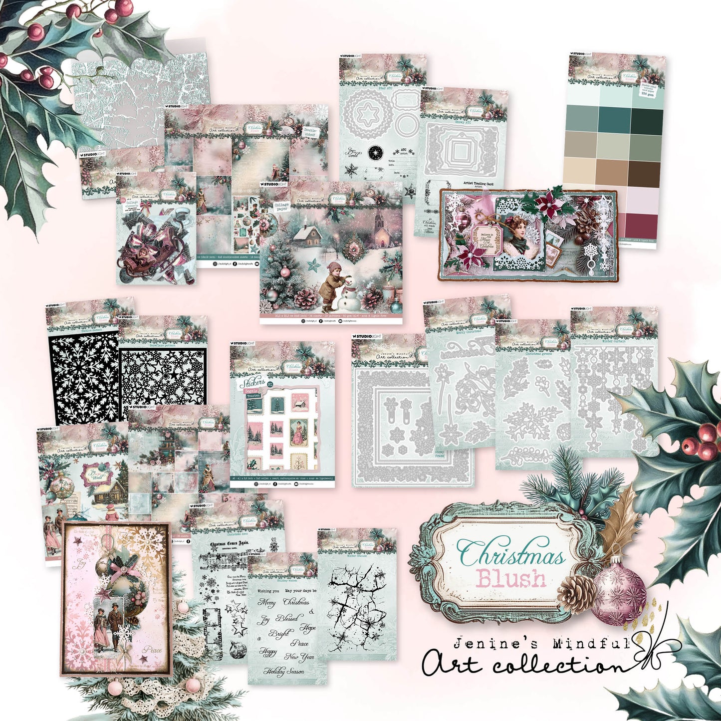 Studio Light Jenine's Mindful Art Christmas Blush Complete Collection