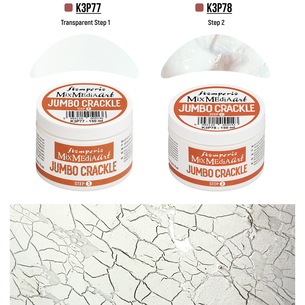 Stamperia Jumbo Crackle Step 2 150ml