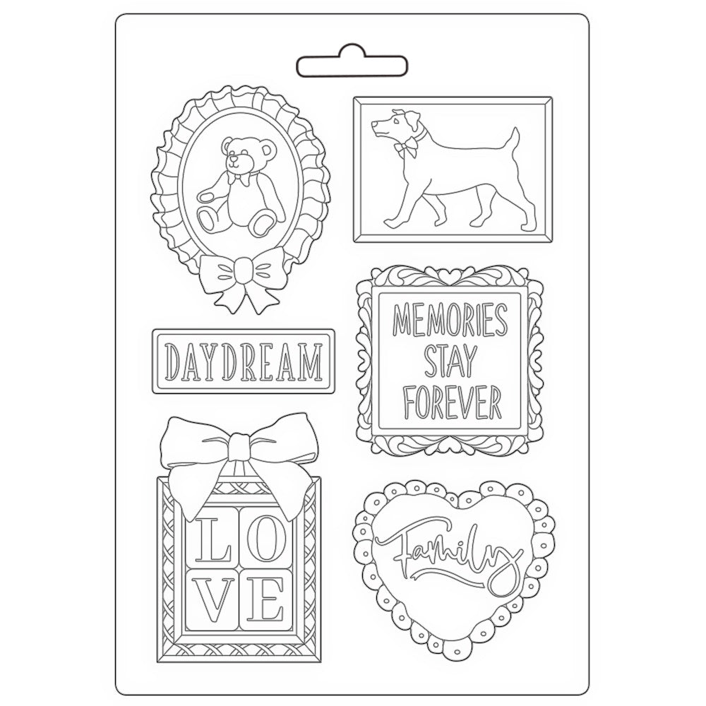 Stamperia Soft Mould A4 DayDream Frame And Quotes