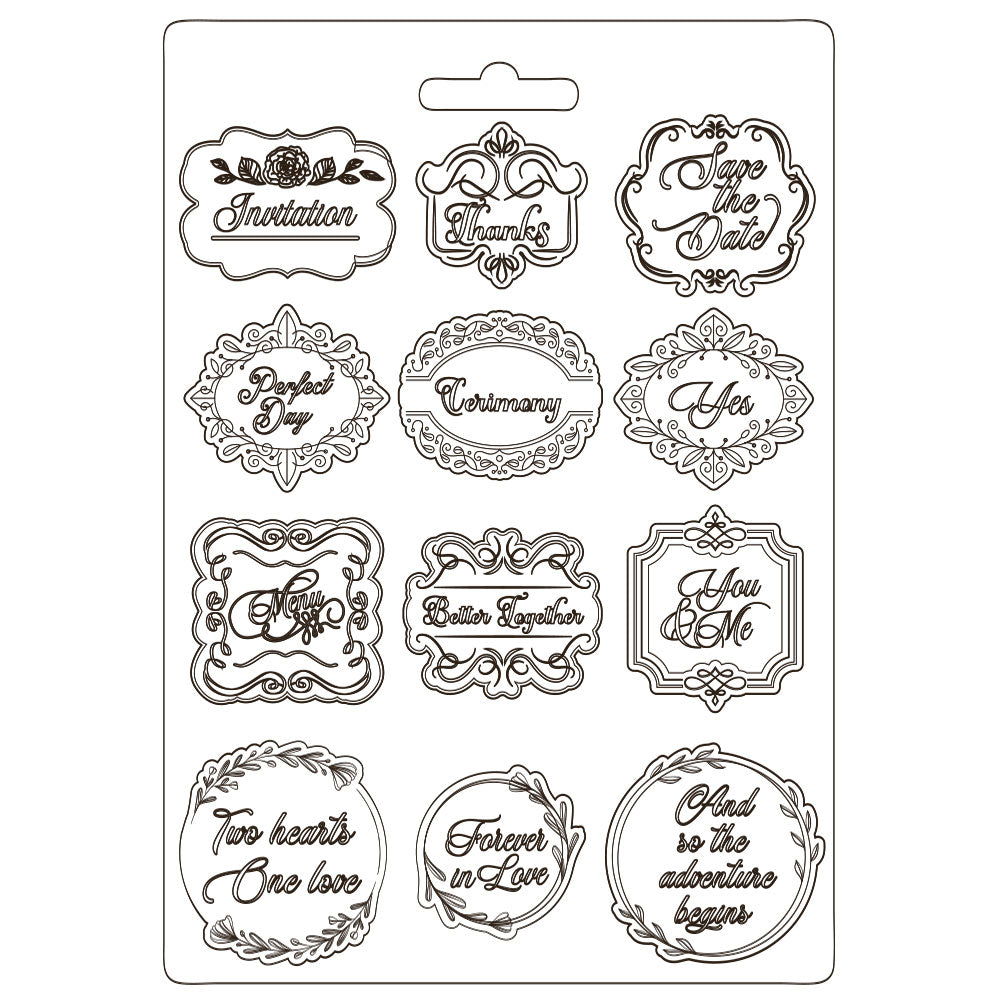 Stamperia Soft Mould A4 You And Me Plates