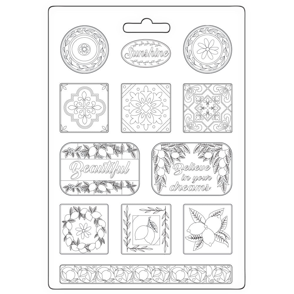 Stamperia Soft Mould A4 Blue Dream Plates