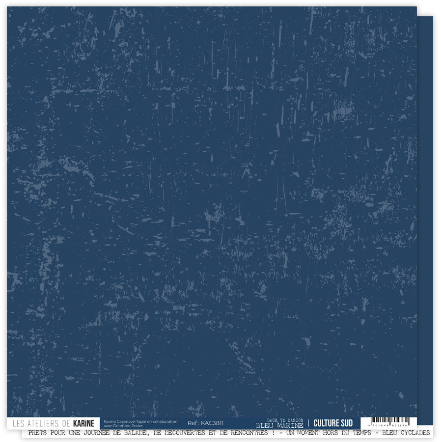 Les Ateliers De Karine Southern Culture - Paper Marine Blue (1pc)