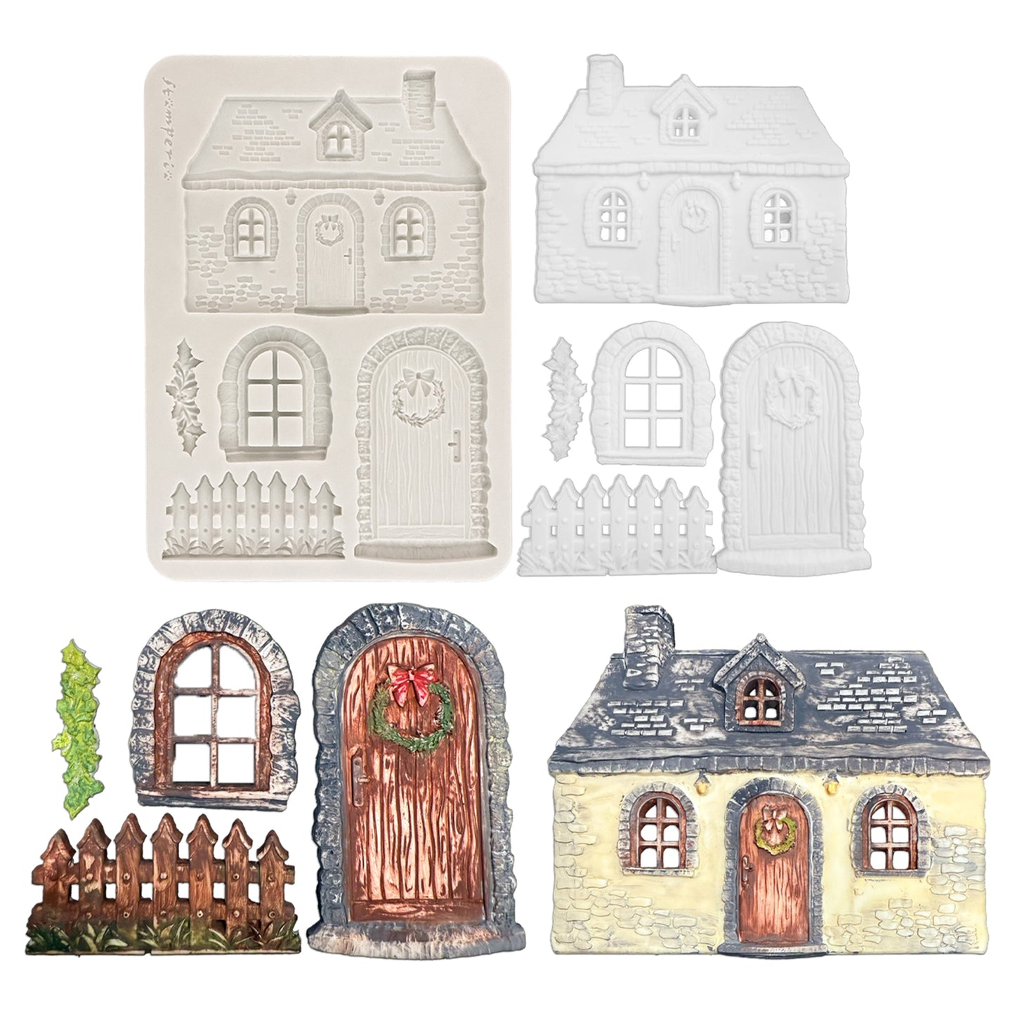 Stamperia A5 Silicon Mould Christmas Cottage