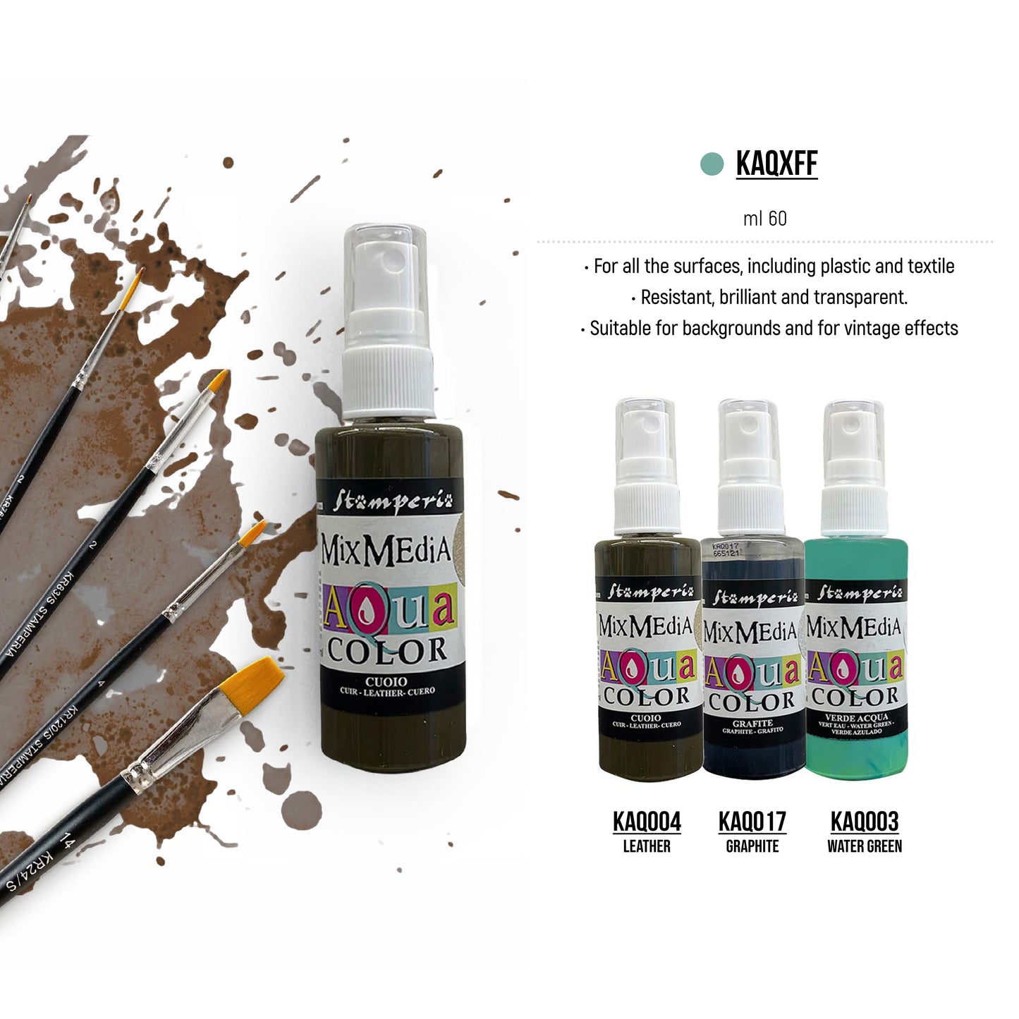 Stamperia Furry Friends Aquacolor Paint Kit (3pcs)