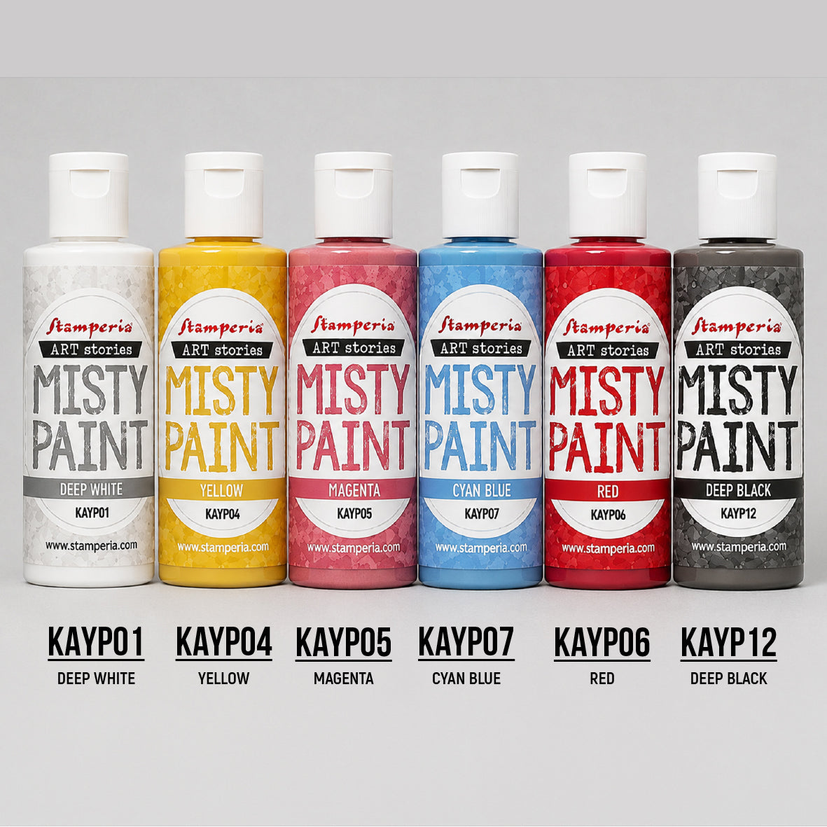 Stamperia Art Stories Selection Misty Colors Primary Colors 60ml (6pcs) Preorder*