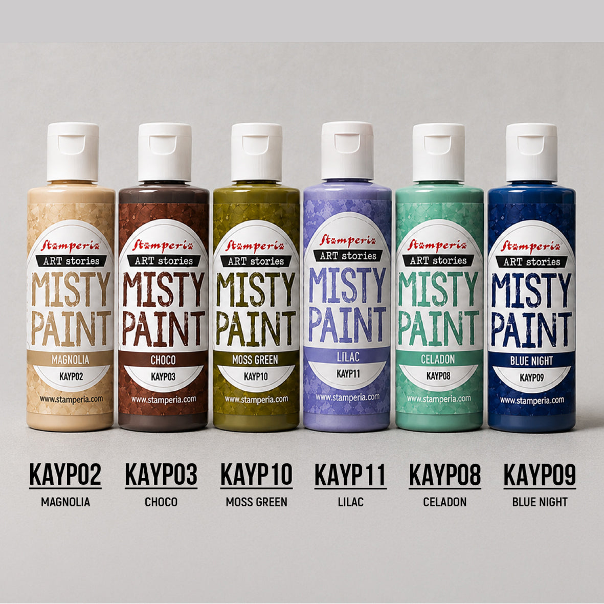 Stamperia Art Stories Selection Misty Colors Nature Colors 60ml (6pcs) Preorder*