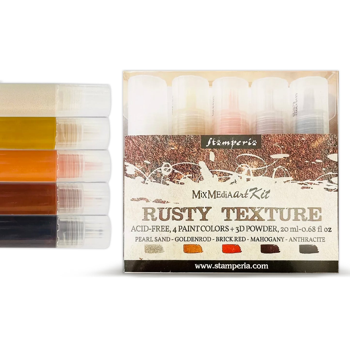 Stamperia Rusty Texture Paints 5x20ml