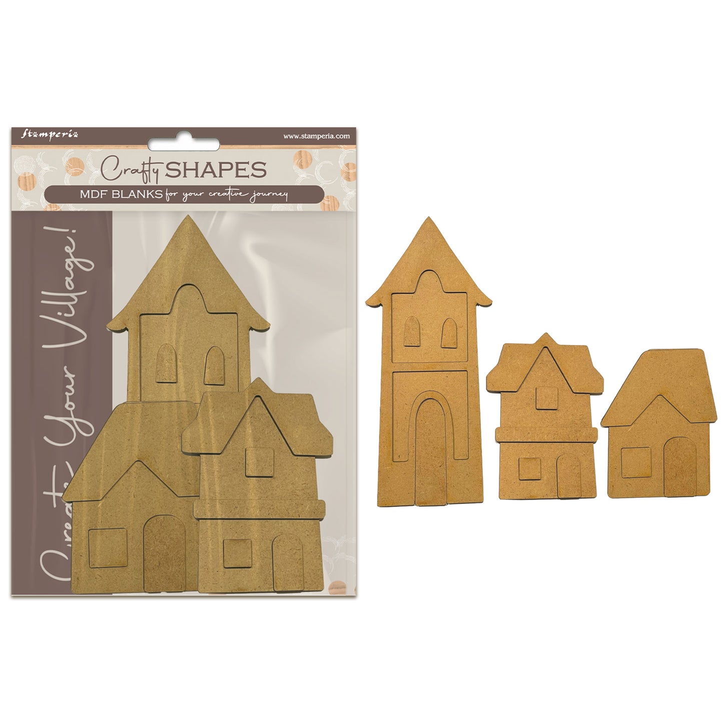 Stamperia Silent Sea MDF Crafty Shapes Blanks House Landscape