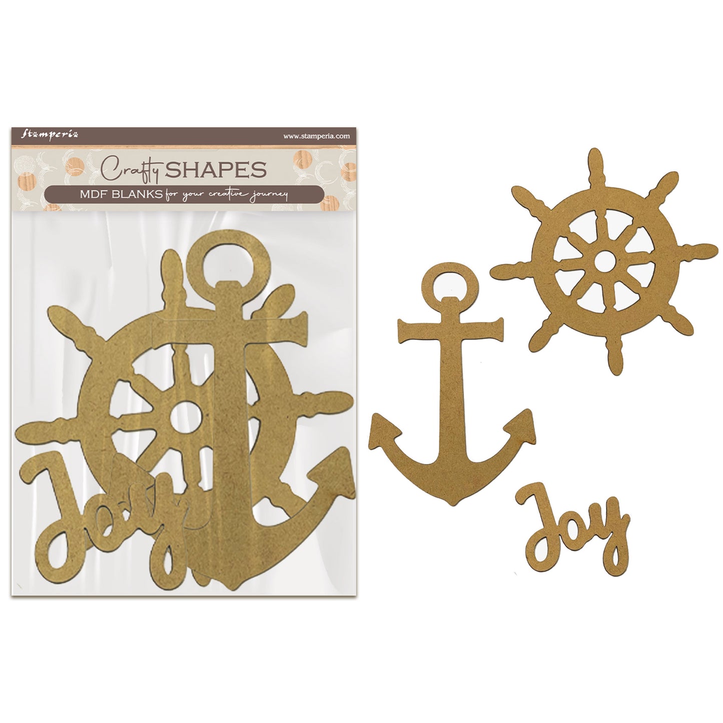 Stamperia Silent Sea MDF Crafty Shapes Blanks Silent Sea Anchor and Rudder