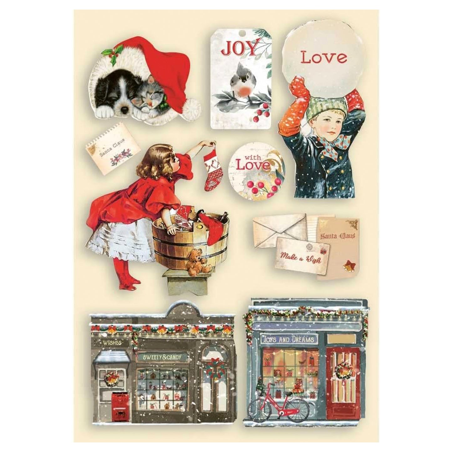 Stamperia Coloured Frame A5 Romantic Christmas