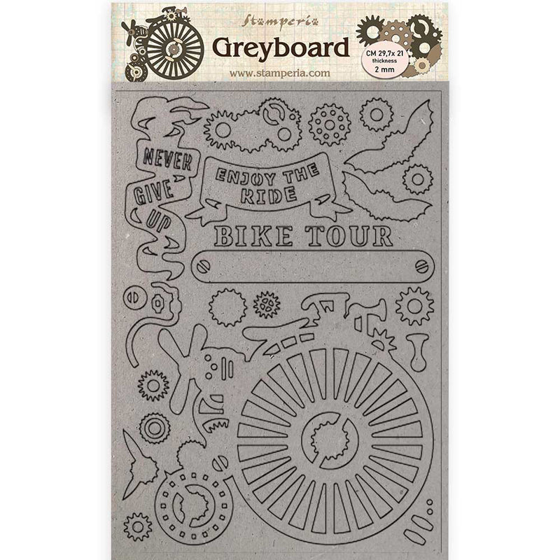 Stamperia A4 Greyboard /2 mm Bicycle