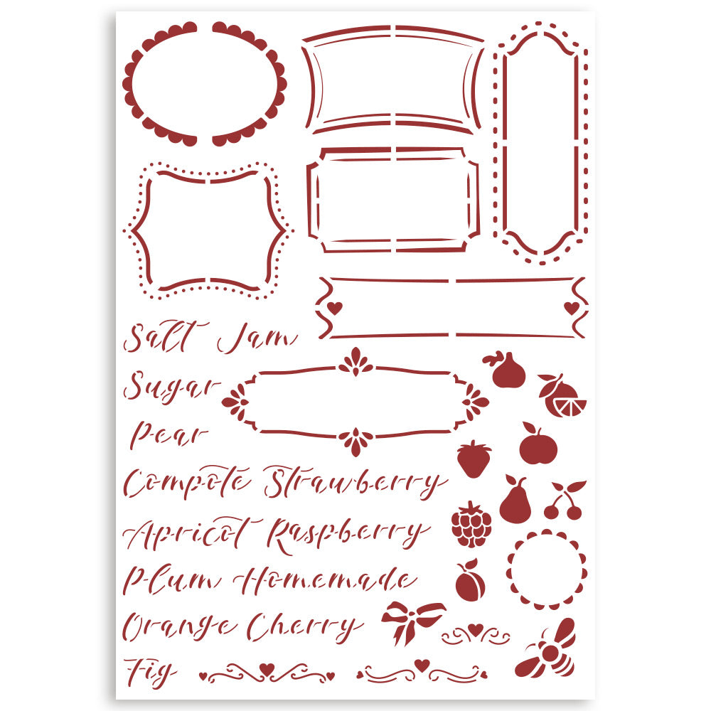 Stamperia 21 x 29.7 cm G Stencil Casa Granada Labels