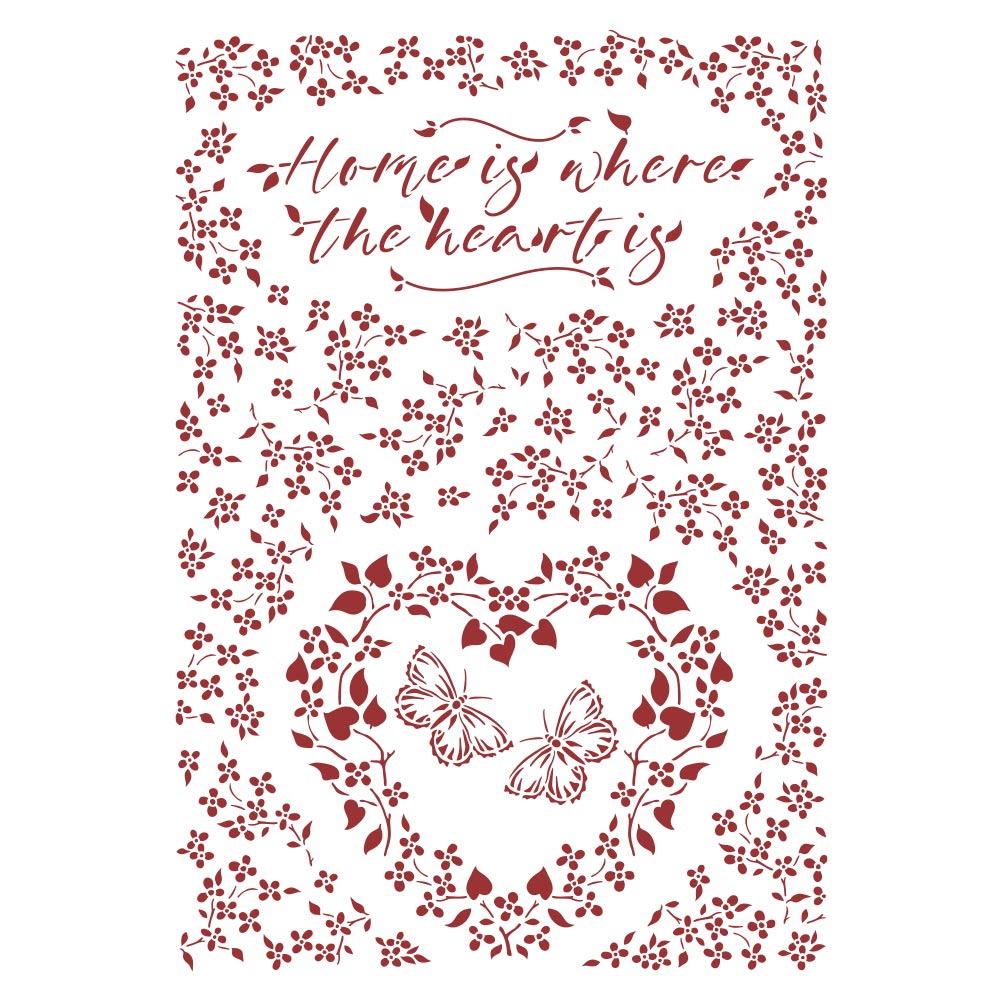 Stamperia 21 x 29.7 cm G Stencil Provence Home Is Where The Heart Is