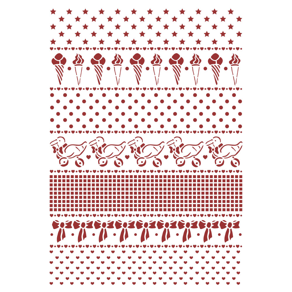 Stamperia 21 x 29.7 cm G Stencil DayDream Borders