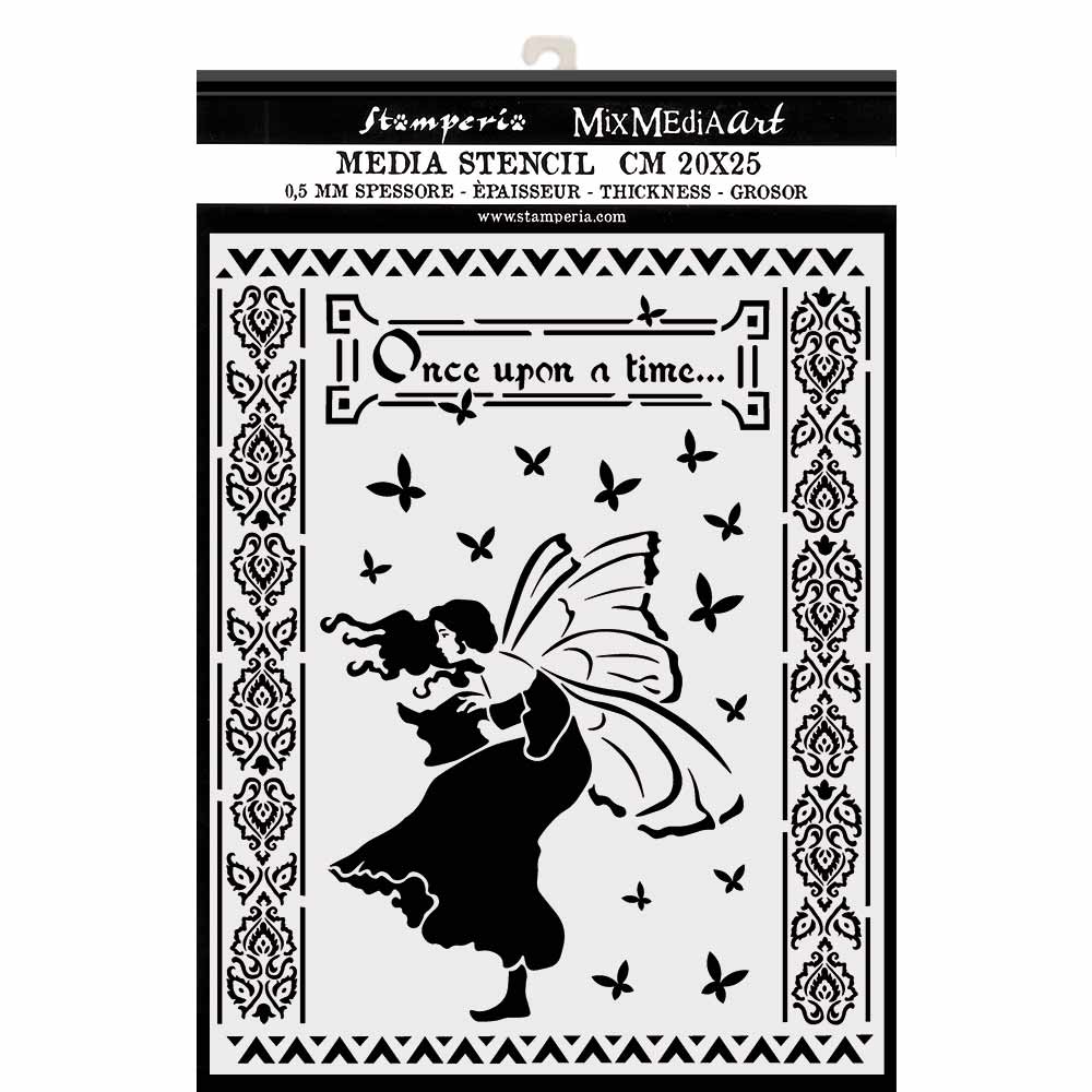 Stamperia 20 x 25cm Thick Stencil Once Upon A Time