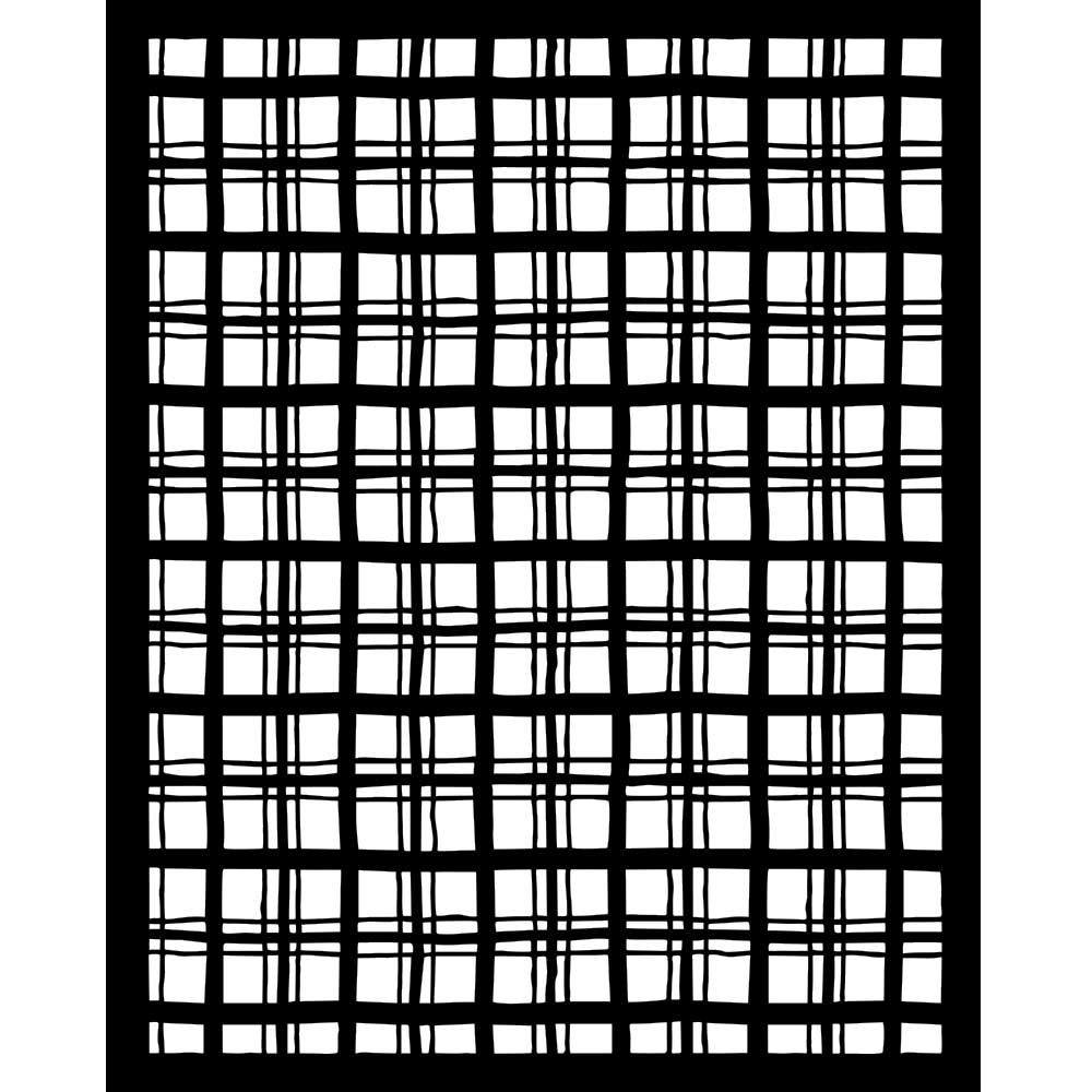 Stamperia Whispering Woods Thick Stencil 20x25cm Tartan Pattern