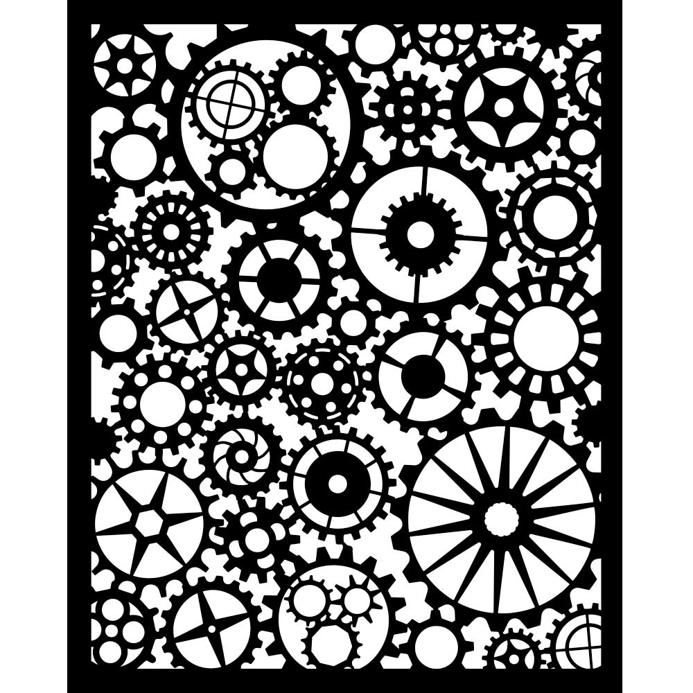 Stamperia Voyages Fantastiques Thick Stencil 20x25cm Gears Pattern