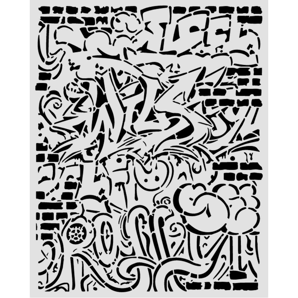 Stamperia Furry Friends 2 Thick Stencils 20x25cm Graffiti by Antonis Tzanidakis