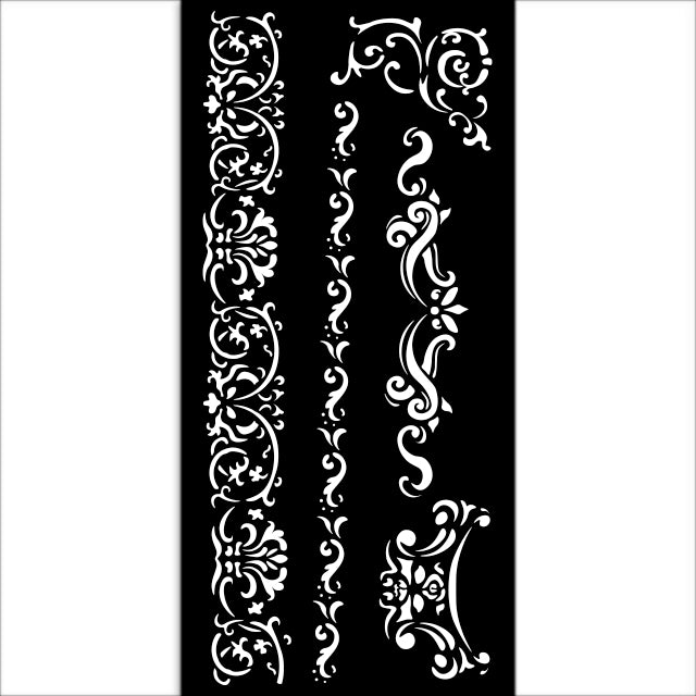 Stamperia Venice City of Art Thick Stencil 12X25cm Borders