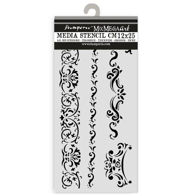 Stamperia Venice City of Art Thick Stencil 12X25cm Borders