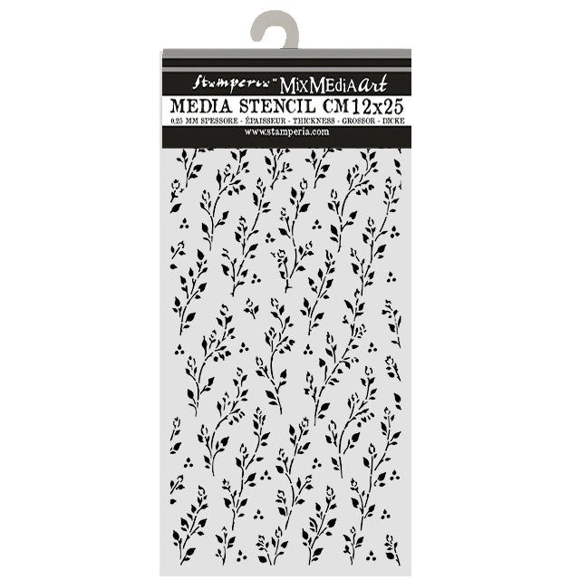 Stamperia CozyFamily Thick Stencils 12x25cm Sprig Pattern