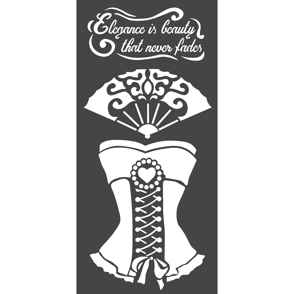 Stamperia 12 x 25cm Thick Stencil Corset